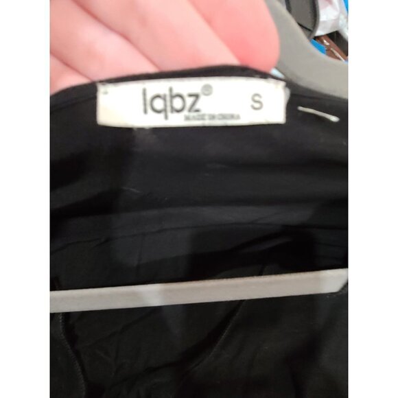 Lqbz Blouse Women's S Black Plunge Neck Long Sleeve Old Money Classic Staple - Picture 5 of 9